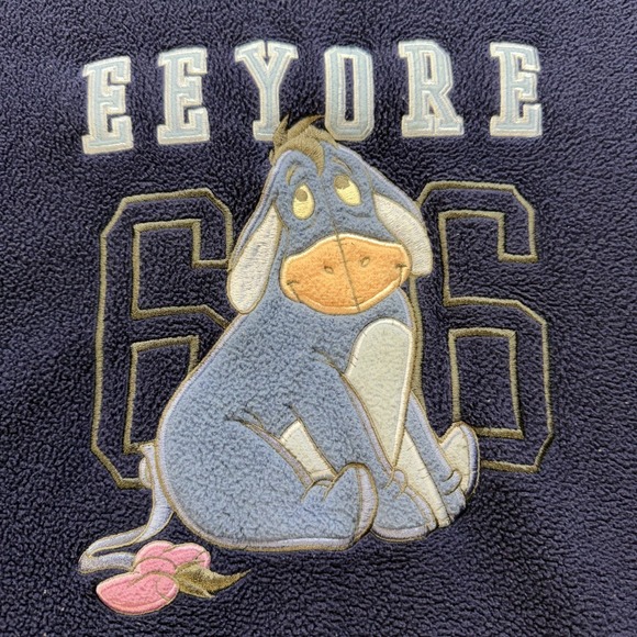 VINTAGE Disney Store Eeyore Mens M Blue Pullover Sweatshirt Winnie The Pooh 66 - Picture 7 of 16
